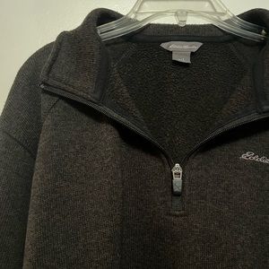 MENS EDDIE BAUER LONG SLEEVE QUARTER ZIP